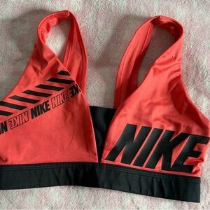 Nike Black and Red Sports Bra
